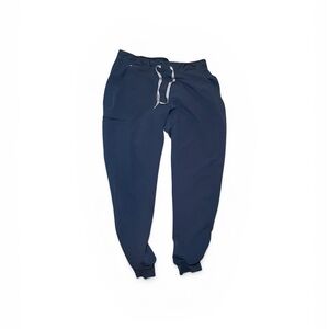 Figs Women’s Navy Elastic Cuff Joggers with Drawstring, XL tall